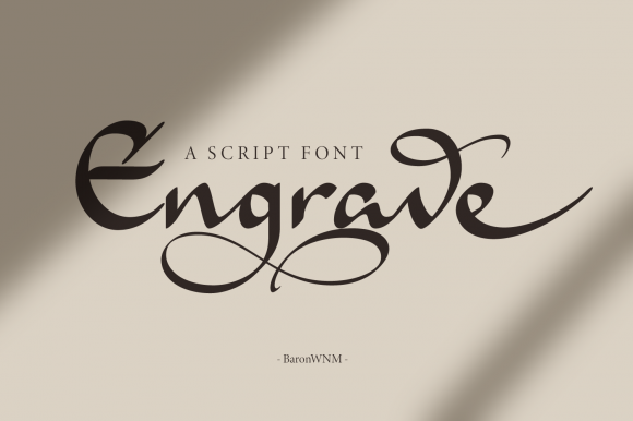 Engrave: A Handwritten Font for Crafters