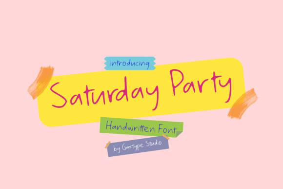 Saturday Party: A Handwritten Font for Crafters