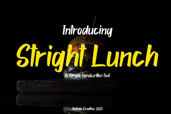 Stright Lunch: A Handwritten Font for Bold Marketing